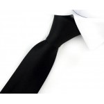 Μονόχρωμη Νεανική Ανδρική Γραβάτα 5.5cm- Ματ Μαύρη - 1410