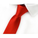 Μονόχρωμη Νεανική Ανδρική Γραβάτα 5.5cm - Κόκκινη - 1412
