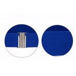 Γυναικεία Ελαστική Μπλε Πλατιά Ζώνη Με Ασημί Αγκράφα - 2150