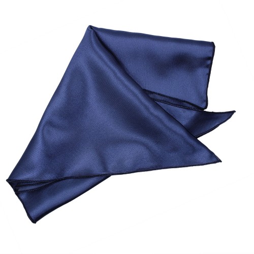 Γυναικείο Τρίγωνο Σατέν Φουλάρι - Μαντήλι Παρέλασης 90cm x 35cm Μπλε Σκούρο