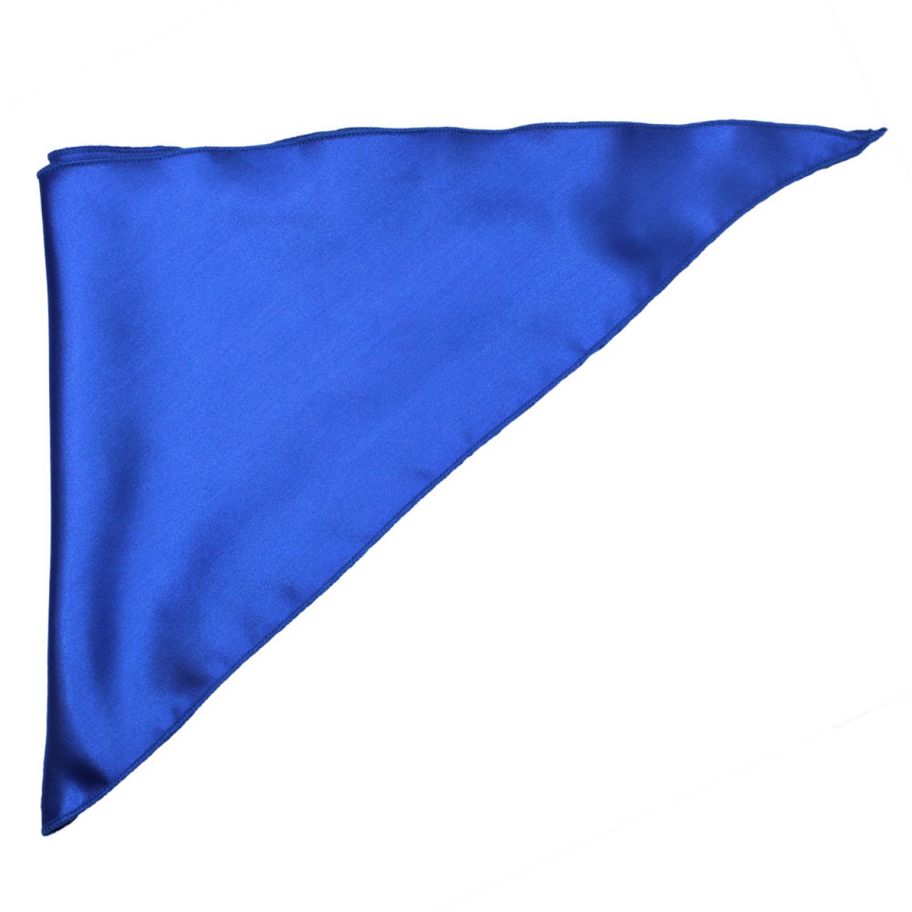 Σατέν Φουλάρι Μαντήλι Παρέλασης Τρίγωνο 90cm x 35cm Μπλε Ρουά