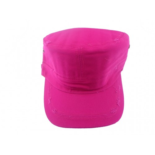 Κλασικό Καπέλο Military Hat - φούξια - 2429 