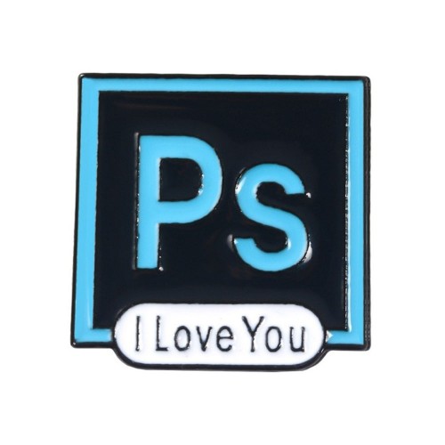 Καρφίτσα Πέτου "I Love You" Adobe Photoshop - 4370