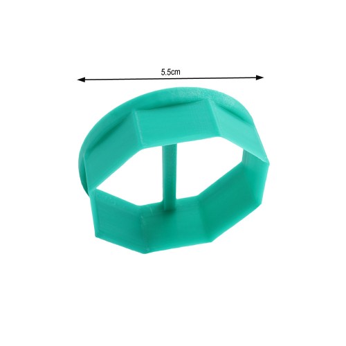 Πράσινο Πλαστικό Κουπ Πατ Σε Σχήμα Οκτάγωνο 55mm