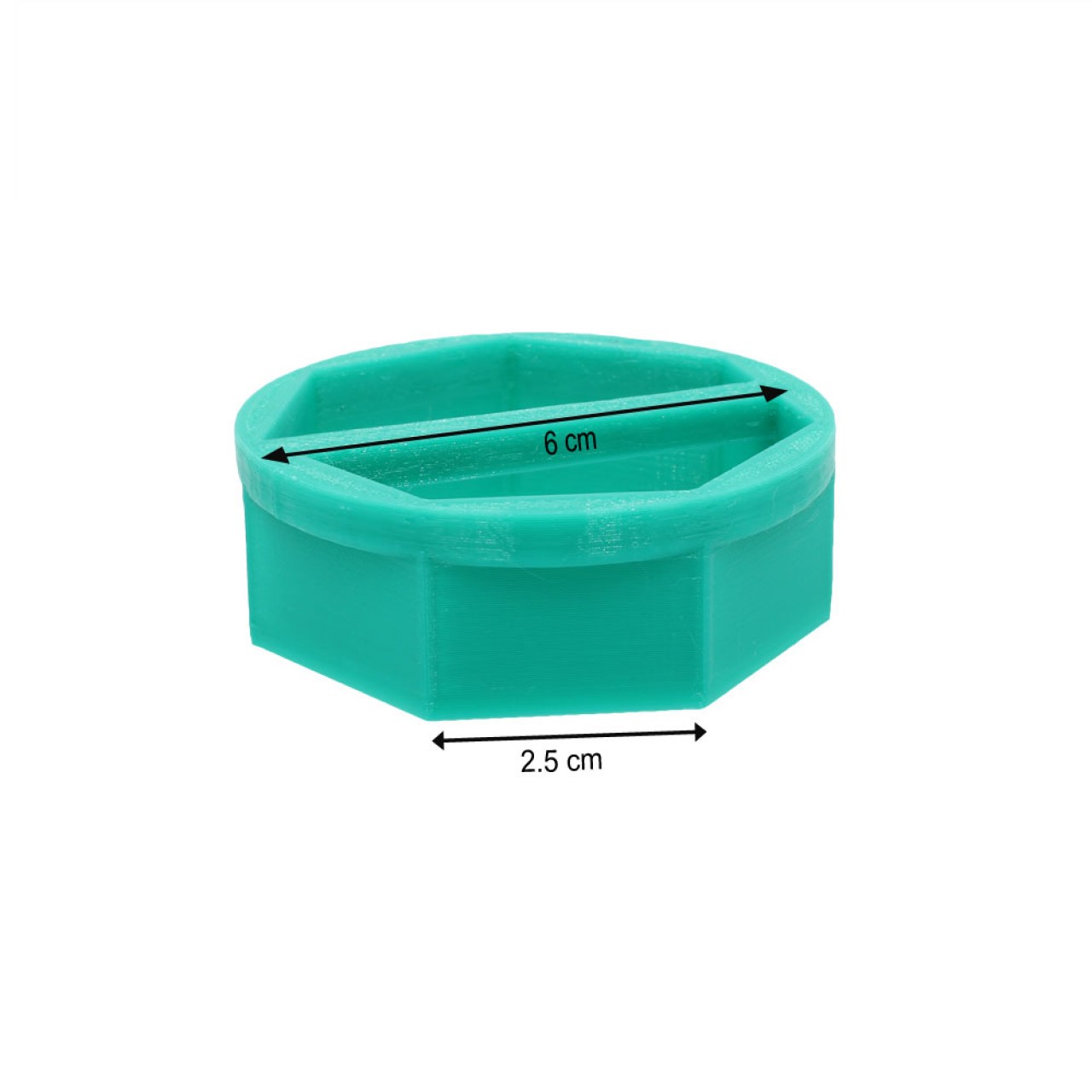 Πράσινο Πλαστικό Κουπ Πατ Σε Σχήμα Επτάγωνο 60mm