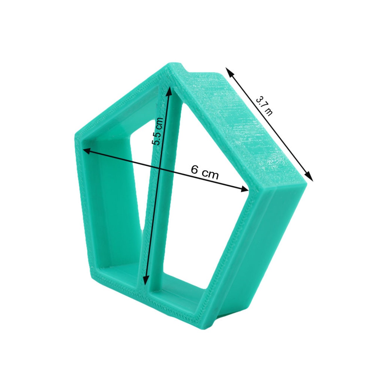 Πράσινο Πλαστικό Κουπ Πατ Σε Σχήμα Πεντάγωνο 60x55mm