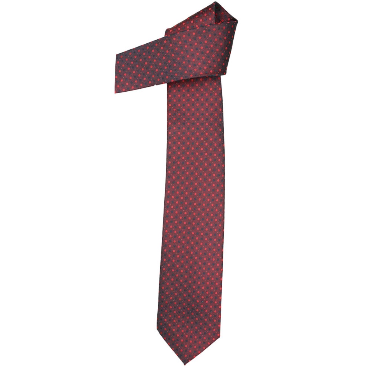 Ανδρική Γραβάτα Πουά Μπορντό 7.5cm - 3135