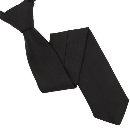 Χειροποίητη Νεανική Ανδρική Γραβάτα 6cm- Ματ Μαύρη Με Έτοιμο Κόμπο