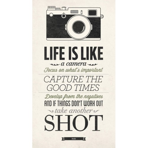 Αφίσα Life Is Like A Camera 51cm x 36cm - 4198